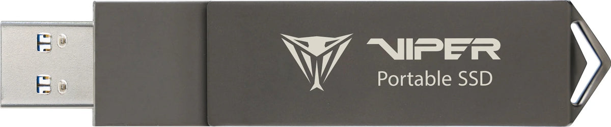 Patriot Viper PVP30 Externe SSD 512 GB USB-A USB-C 3.2 Gen2 Schwarz flach OVP