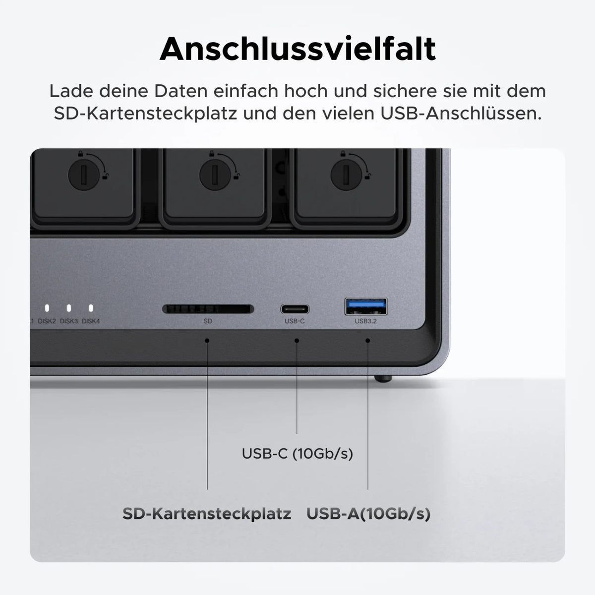 UGREEN NASync DXP4800 Plus 4-Bay NAS 10GbE Intel 8505 8GB DDR5 OVP Nuut