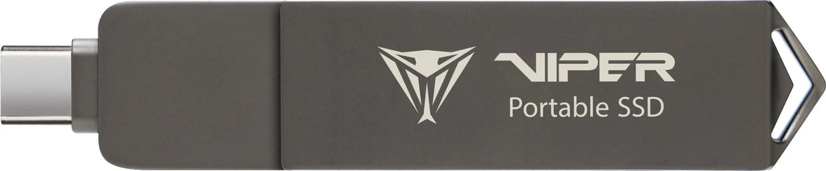 Patriot Viper PVP30 Externe SSD 512 GB USB-A USB-C 3.2 Gen2 Schwarz flach OVP
