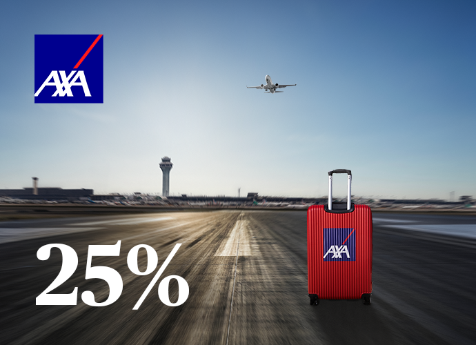 AXA Reiseversicherung 25% Rabatt