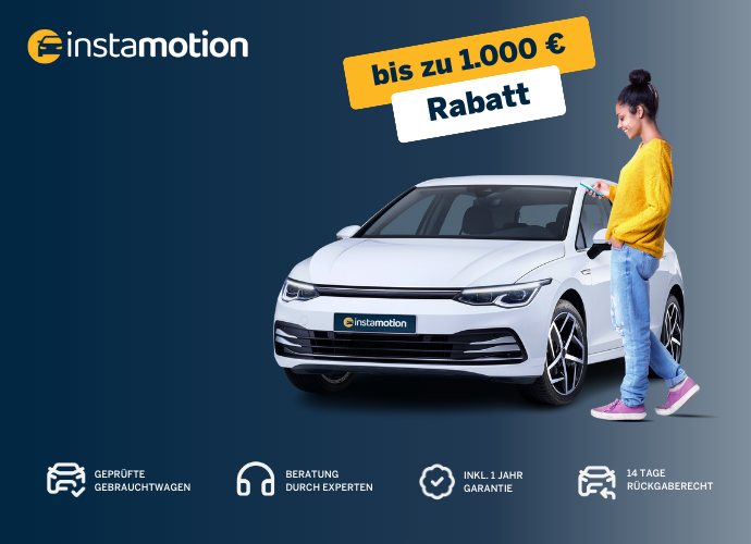 instamotion bis zu 1000 Euro Rabatt auf Gebrauchtwagen