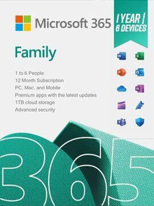 Microsoft Office 365 Family Key Produktschlüssel 1 Jahr 6 Nutzer Lizenz