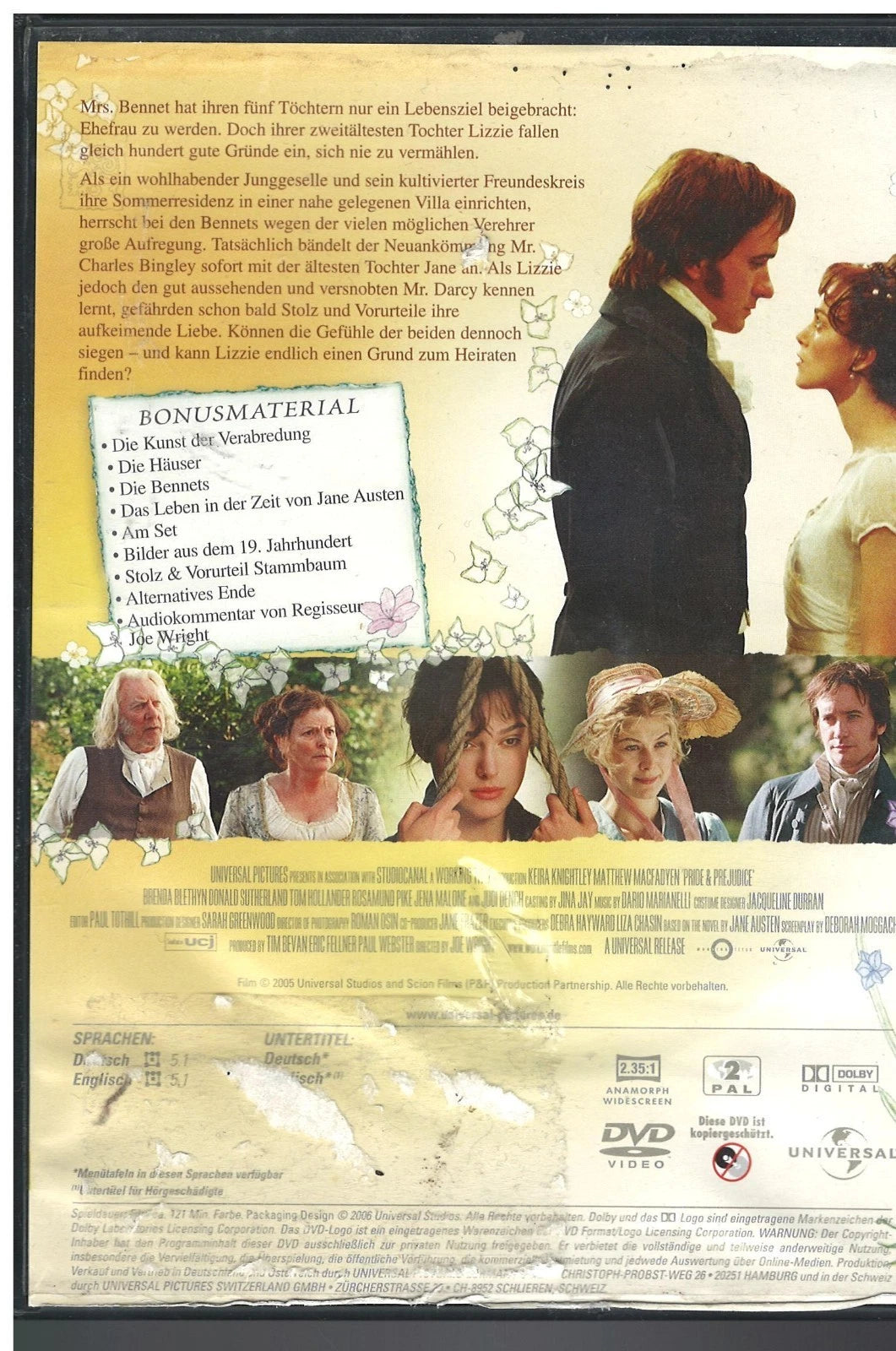 Stolz & Vorurteil DVD Keira Knightley Universal Pictures flach (Gebraucht)