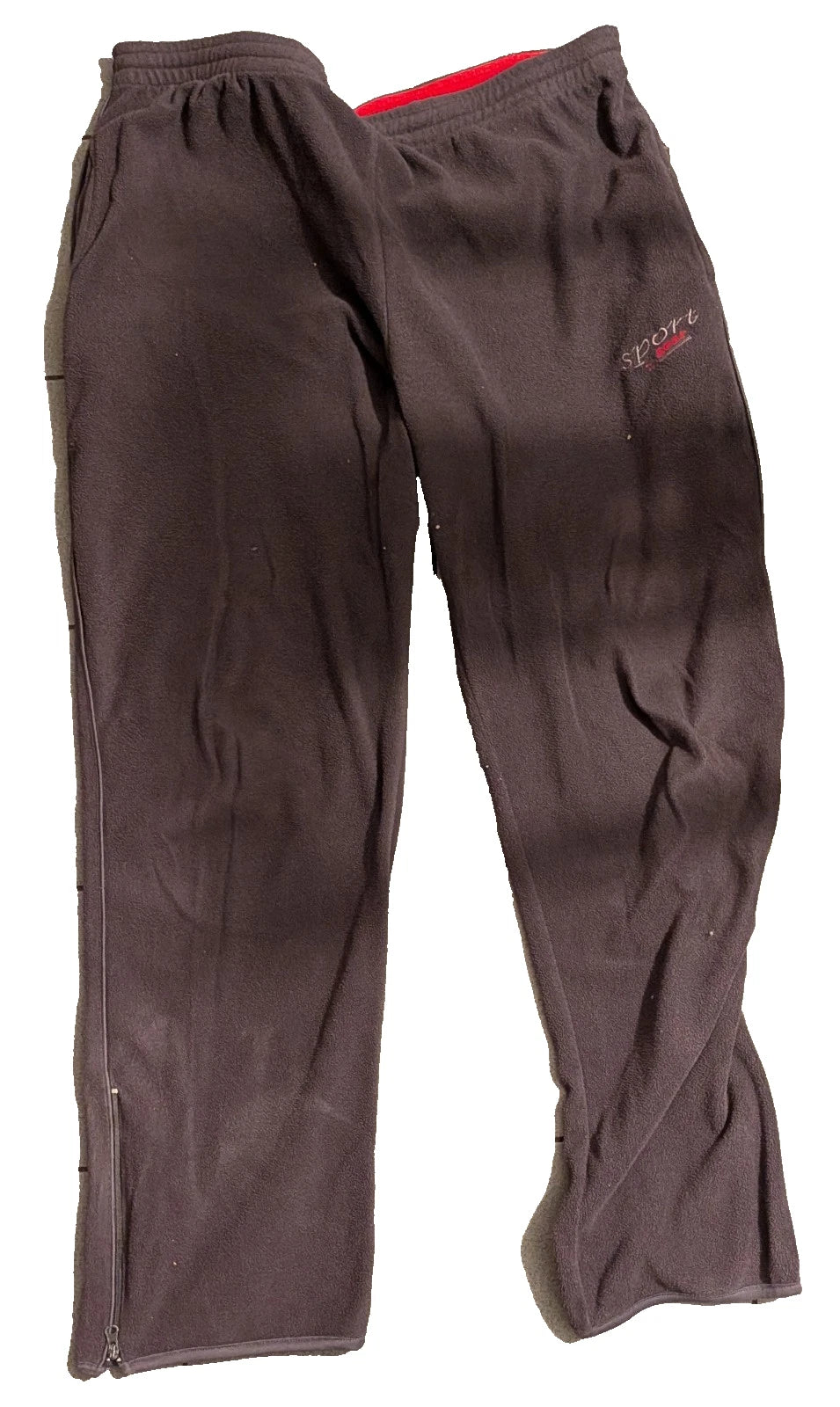 Herren Fleece Sporthose Jogginghose Gr. L Anthrazit flach gemessen (Gebraucht - vor Tragen waschen)