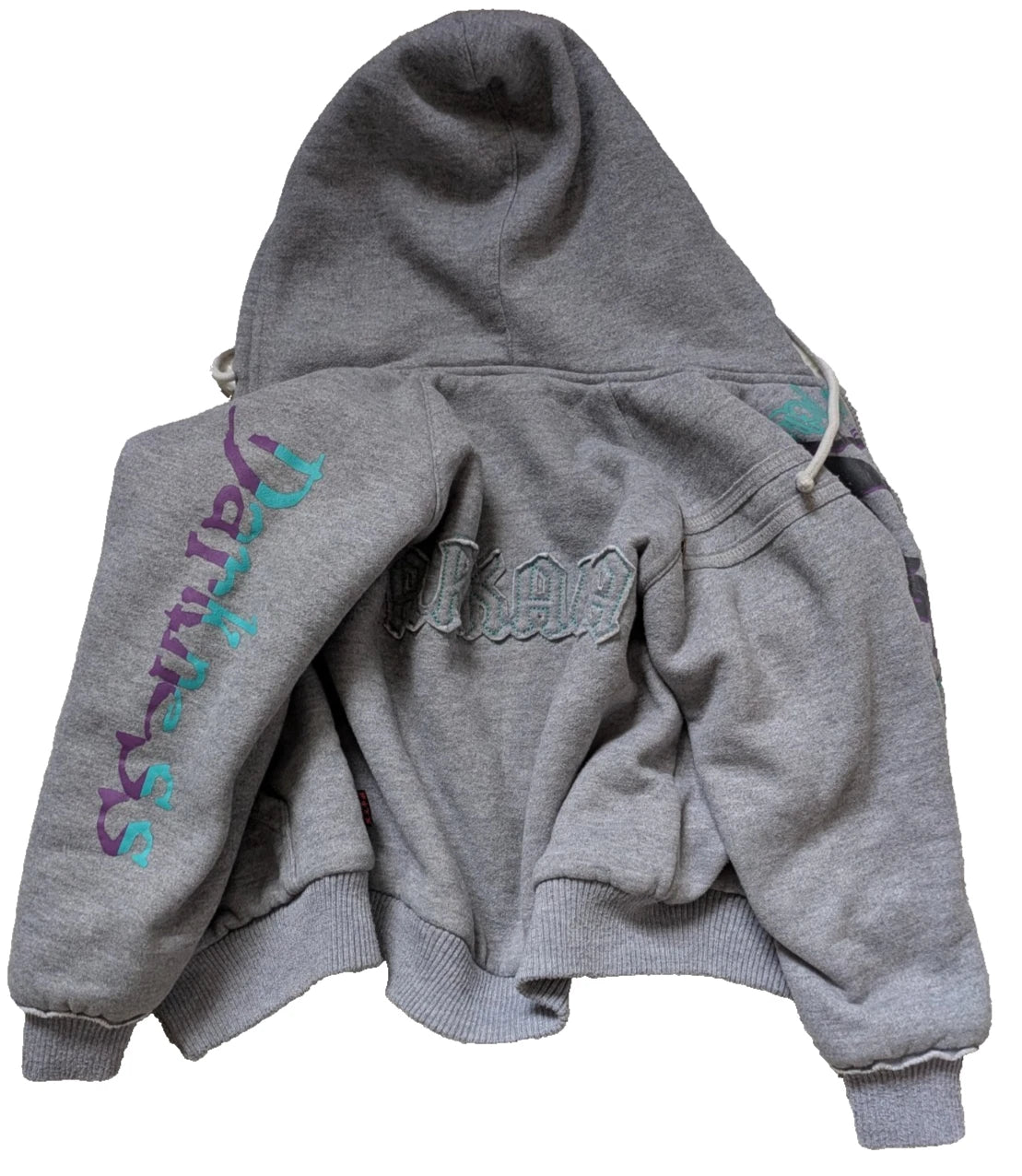 Kinder Sweatjacke Gefüttert Gr. 120 Grau Teddyfell flach gemessen (Gebraucht - vor Tragen waschen)