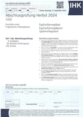 IHK Abschlussprüfung Herbst 2024 GAP 1 Fachinformatiker Aufgaben & Lösungen Original flach