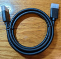 DisplayPort Kabel 1,8m DP zu DP Schwarz mit Schutzkappen flach (Neuwertig)