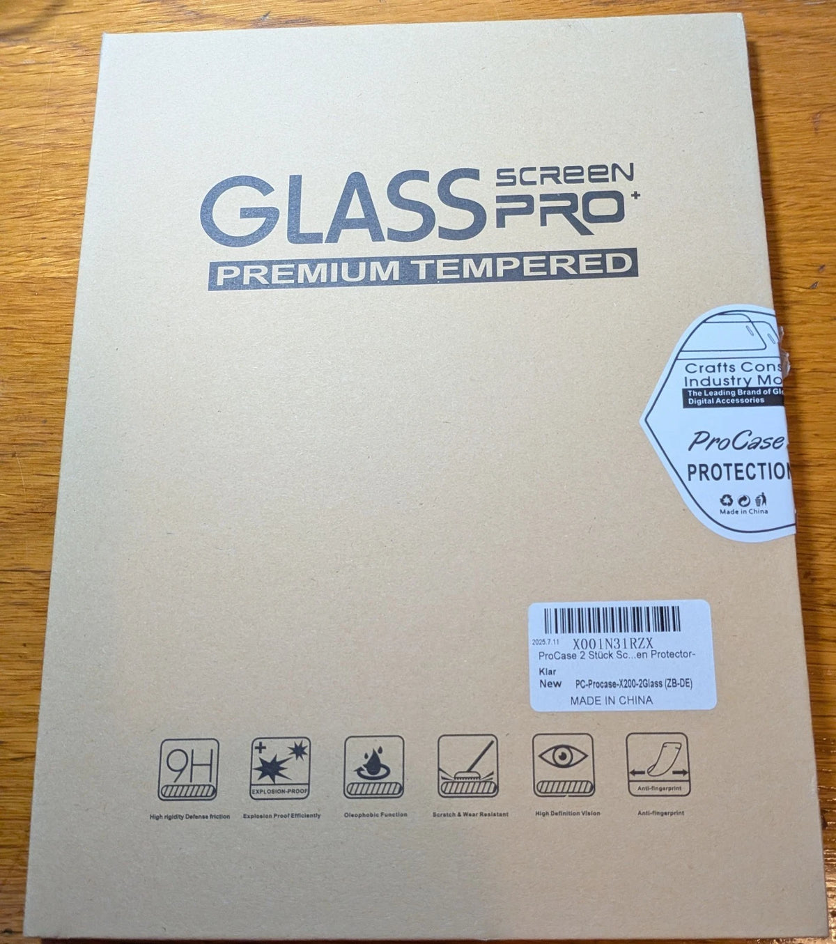 1x ProCase fur Samsung Galaxy Tab A8 10.5 SM-X200 9H Schutz Glas Neu