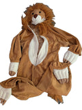 Löwe Kostüm Gr. 116 122 mit Sound Fasching Karneval Overall flach gemessen (Gebraucht - vor Tragen waschen)